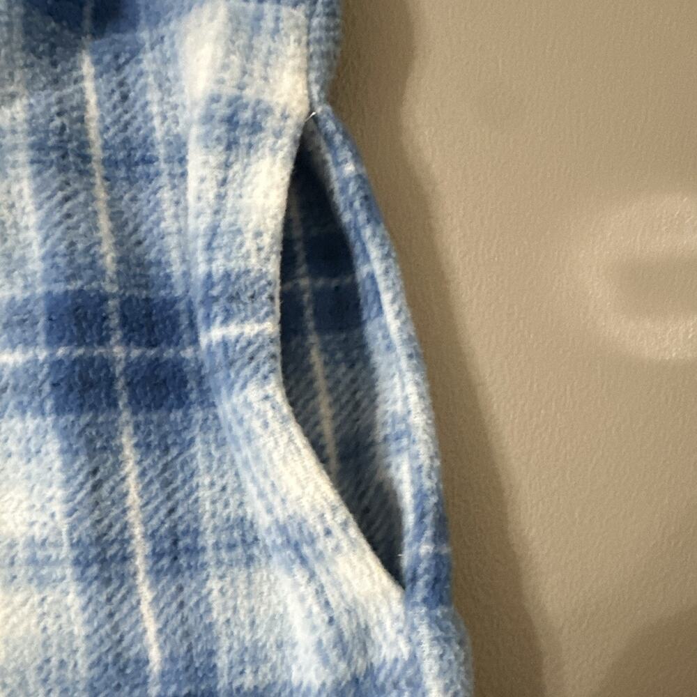 Simply Southern Women’s Blue/White Plaid Shacket Jacket Button Front Collared XL - Picture 12 of 13